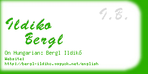 ildiko bergl business card